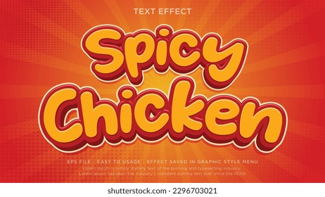 Spicy chicken editable text effect