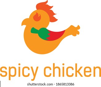 Spicy Chicken logo template. logo concept ideas