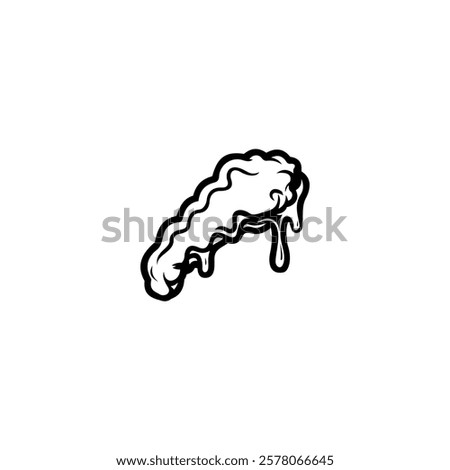 spicy chicken wings icon isolated on white background