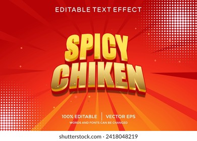 spicy chiken text effect template