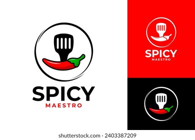 Spicy Chili Cooking Kitchen Home Restaurant Logo Design