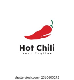 Spicy chili logo vector, red pepper logo icon template