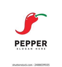 Spicy chili logo vector, red pepper logo icon template