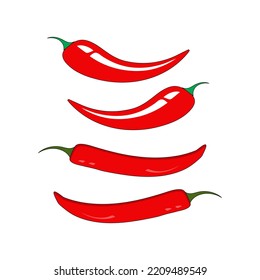 Spicy chili pepper level labels. Vector spicy food mild and extra hot sauce, chili pepper red outline icons