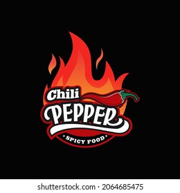 Spicy chili pepper logo Vector