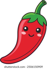 Spicy chili vector illustration with cartoon, clipart, and line art designs