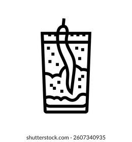 spicy cocktail meal drink line icon vector. spicy cocktail meal drink sign. isolated contour symbol black illustration
