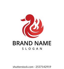 Spicy Duck logo design culinary label template idea