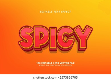 Spicy Editable Text Effect Design