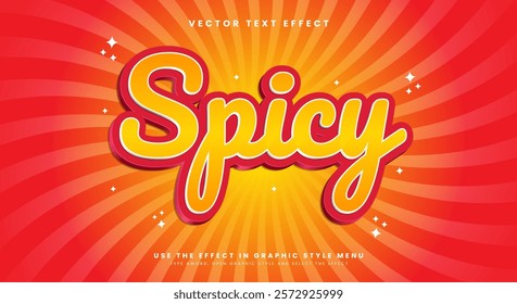 Spicy editable text effect Template Suitable for spicy food products