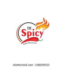 The Spicy Family Restaurant Logo Vector Design 