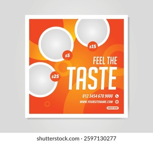 Spicy Fast Food promotional social media ad banner