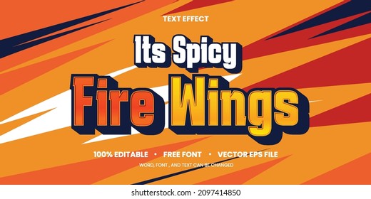 spicy fire food background with text effect
