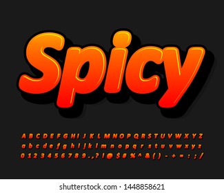 Spicy Font Effect For Hot Food