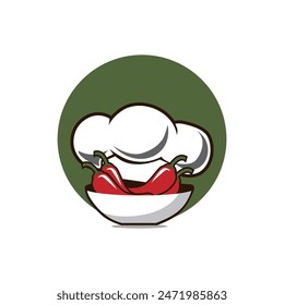 SPICY FOOD COOKING LOGO VECTOR ILLUSTRATION