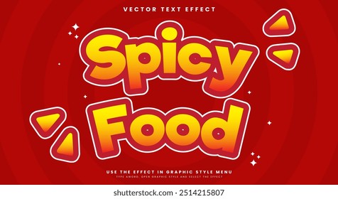 Spicy Food Editable text effect Template Suitable for spicy food products