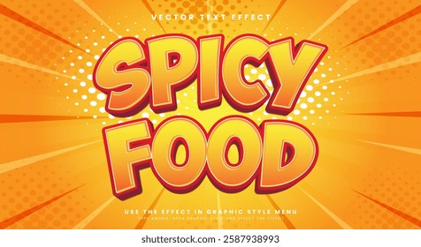 Spicy Food editable text effect template suitable for food product