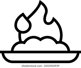 spicy food icon. Thin linear style design isolated on white background