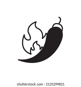 spicy food icons  symbol vector elements for infographic web