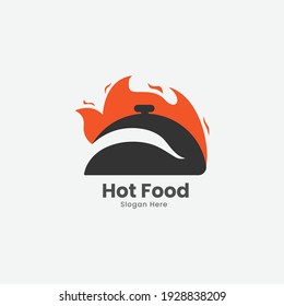 spicy food logo design template