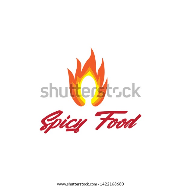 Spicy Food Logo Design Template Fire Signs Symbols Food And