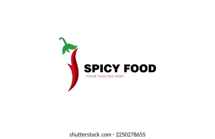Spicy food logo design vector
