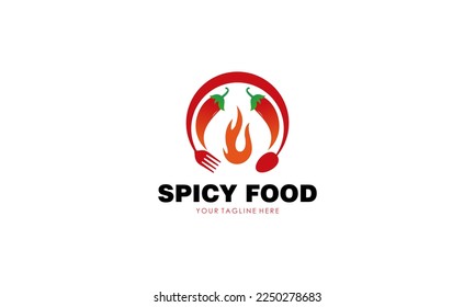 Vector de diseño de logotipo de comida picante