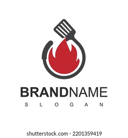 Spicy Food Logo Template Using Hot Chili Icon
