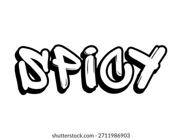 Spicy graffiti word vector font
Vector font word on a white background