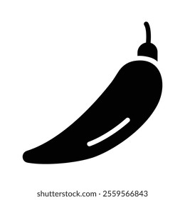 Spicy green chili icon, ideal for hot dishes and bold flavors