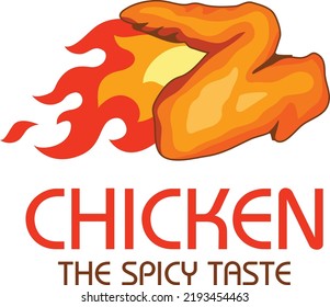 Spicy Hot Chicken Logo Hot Chicken Fire Label Template