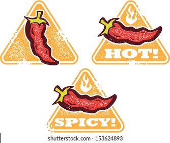 Spicy Hot Chili Pepper Warning Signs