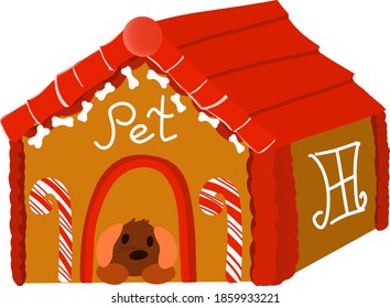 spicy house in the form of a doghouse.