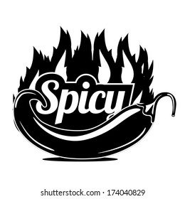 Spicy jalapeÃ?Â±o icon on white background EPS 10 vector, grouped for easy editing. No open shapes or paths.