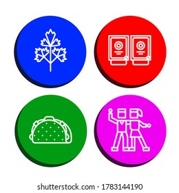 spicy icon set. Collection of Parsley, Sauces, Taco, Salsa icons
