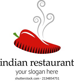  hot and spicy Indian restaurant logo