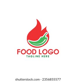Plantilla de logotipo de diseño del chef de cocina de Spicy
