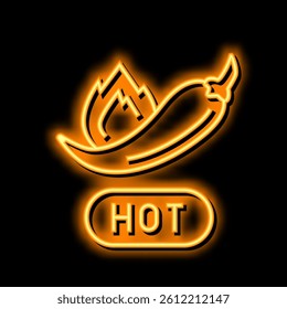 spicy level hot neon light sign vector. spicy level hot illustration