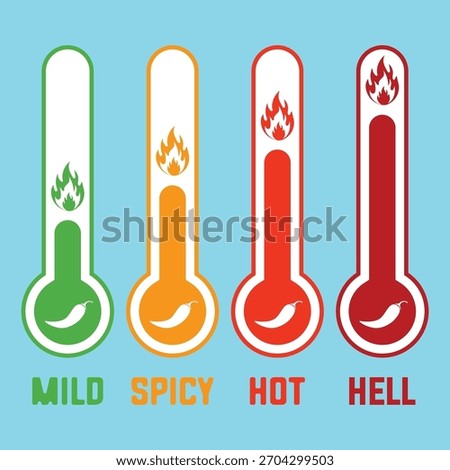 spicy level label, spicy food icon