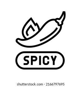 spicy level spicy line icon vector. spicy level spicy sign. isolated contour symbol black illustration