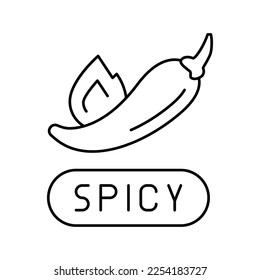 spicy level spicy line icon vector. spicy level spicy sign. isolated contour symbol black illustration