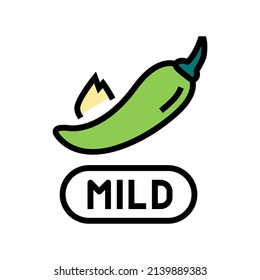 spicy level mild color icon vector. spicy level mild sign. isolated symbol illustration