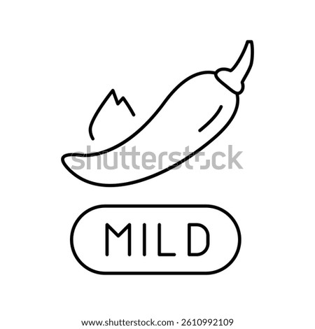 spicy level mild line icon vector. spicy level mild sign. isolated contour symbol black illustration