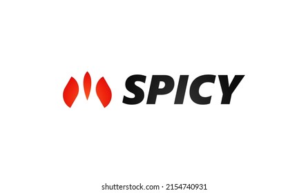 Logo de Spicy aislado, letrero de restaurante asiático, logotipo de comida rápida a la parrilla, icono de pimiento caliente, símbolo de barbacoa, cocina de vietnam, burrito mexicano caliente, jalapeno al fuego, menú de especias, salsa mexicana, chili vectorial