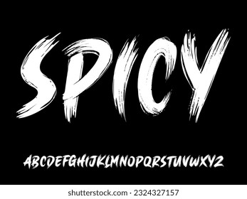 SPICY, Modern condensed elegant and stencil sans serif display font vector.