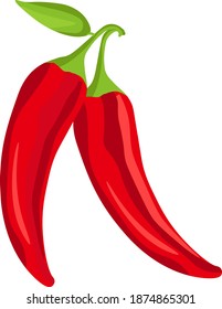 Spicy pepper, illustration, vector on white background