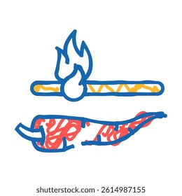 spicy pepper taste scale doodle icon sketch vector. spicy pepper taste scale sign. isolated symbol illustration