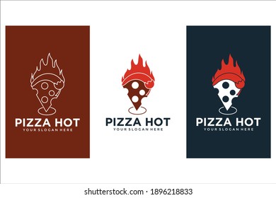 spicy pizza logo design and business card