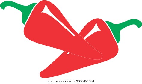 spicy red chili vector. appetizing. ready for logo brand.