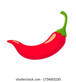 Spicy red hot chilli pepper for cooking spicy Mexican flavors Isolated on a white background.